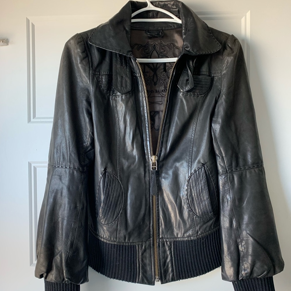 Mackage leather coat XS